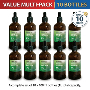 10 pieces Lugol's Solution of Iodine 2% 100ml